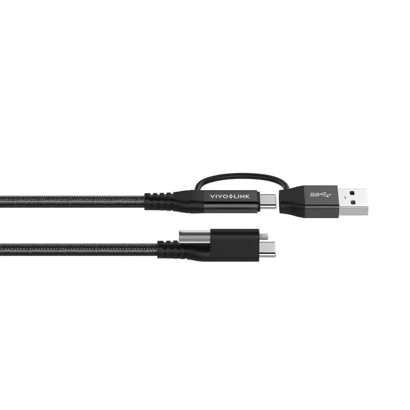 Vivolink PROUSBCMM1.5ADP USB kabelis USB 3.2 Gen 2 (3.1 Gen 2) 1,5 m USB C Juoda