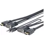 Vivolink PROVGAHDMIFLY7 vaizdo kabelio adapteris 5 m VGA (D-Sub) + 3.5mm HDMI Type A (Standard) Juoda