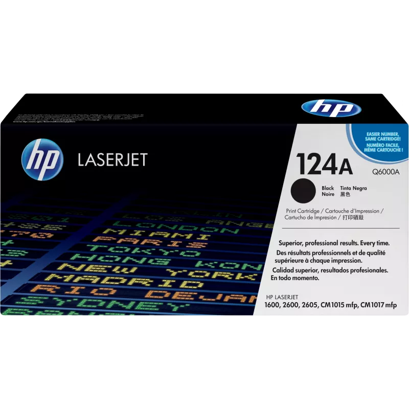 HP 124A Originalius juodas LaserJet dažų kasetė