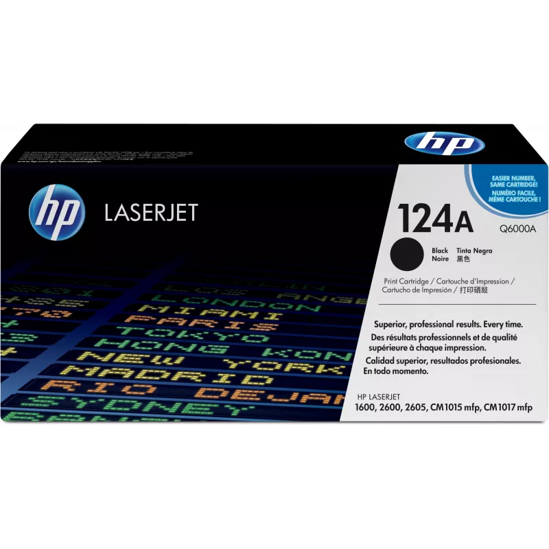 HP 124A Originalius juodas LaserJet dažų kasetė