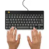 Ergonominė klaviatūra R-Go Tools R-Go Compact Break, kompaktiška klaviatūra su pertraukų programine įranga, QWERTZ (DE), laidinė, juoda