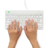 Ergonominė klaviatūra R-Go Tools R-Go Compact Break, kompaktiška klaviatūra su pertraukų programine įranga, QWERTZ (DE), laidinė, balta