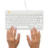 Ergonominė klaviatūra R-Go Tools R-Go Compact Break, kompaktiška klaviatūra su pertraukų programine įranga, QWERTZ (DE), laidinė, balta