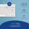 Ergonominė klaviatūra R-Go Tools R-Go Compact Break, kompaktiška klaviatūra su pertraukų programine įranga, QWERTZ (DE), laidinė, balta