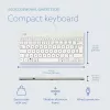Ergonominė klaviatūra R-Go Tools R-Go Compact Break, kompaktiška klaviatūra su pertraukų programine įranga, QWERTZ (DE), laidinė, balta