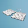 R-Go Tools Ergonominė klaviatūra R-Go Split Break su pertraukų programine įranga, ergonomiška padalinta klaviatūra, QWERTZ (DE), Bluetooth, balta