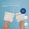 R-Go Tools Ergonominė klaviatūra R-Go Split Break su pertraukų programine įranga, ergonomiška padalinta klaviatūra, QWERTZ (DE), Bluetooth, balta