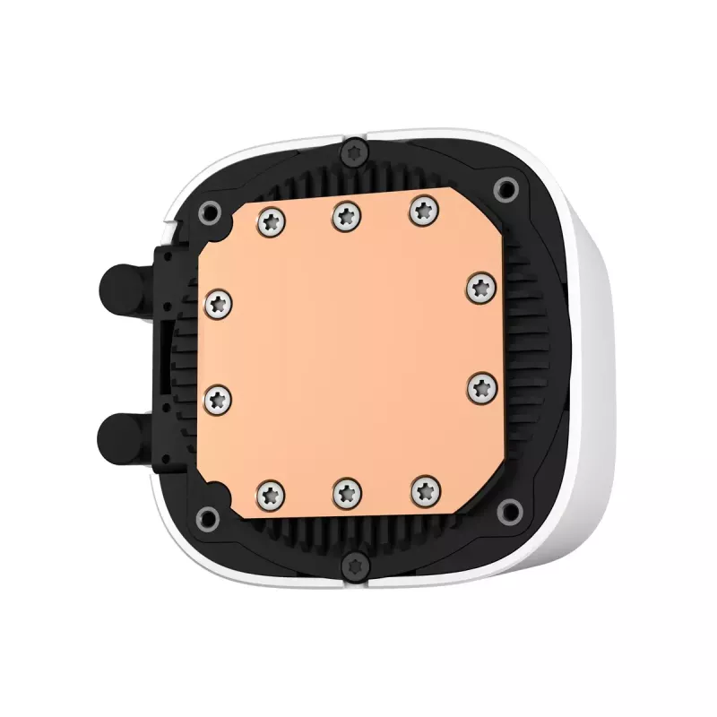 „DeepCool LE520 WH“ – universalus skysčio aušintuvas, 120 mm ventiliatorius, 220 W TDP, baltas, LGA 1150/1151/1155/1200/1700 ir AM4/AM5 palaikymas