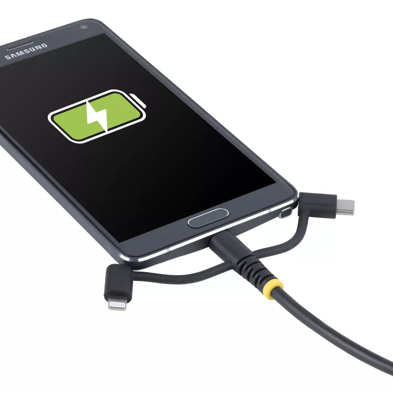 StarTech.com 1 m patikimas USB kelių įkrovimų kabelis, USB į Lightning/Micro-USB/USB-C, Apple MFi sertifikuotas, aramidinis apvalkalas, universalus 3-in-1 USB įkrovimo laidas, skirtas iPhone/iPad/Android