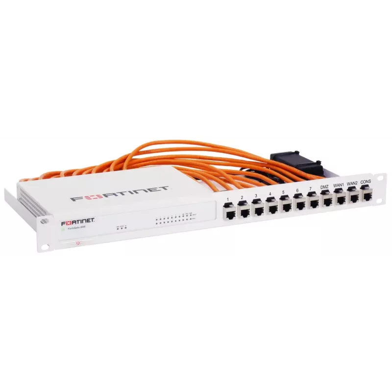 Rackmount.IT stovo tvirtinimo rinkinys, skirtas FortiGate 60E / 61E, ekranuotas / pramoninis