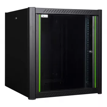 Prie sienos montuojama spinta LOGON RWP12U56BL 12U Juoda Raktinis užraktas