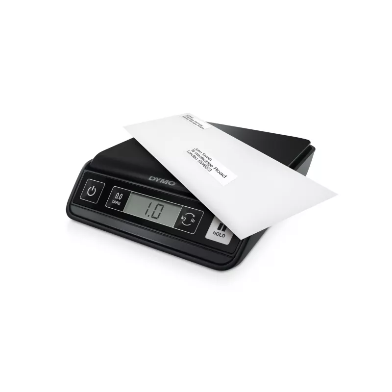 DYMO M2 Skaitmeninės Pašto Svarstyklės | 2 kg talpa USB Pašto Svėrimo Svarstyklės | Kompaktiškas dydis 18,5 cm I x 16,1 cm P x 4,4 cm A