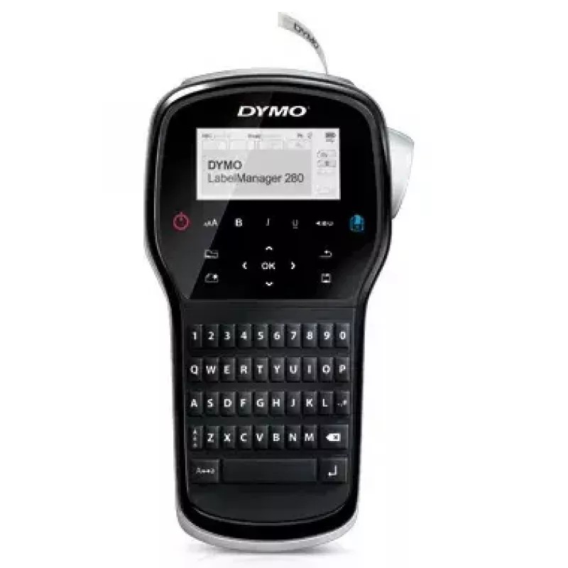 Etikečių spausdintuvas Dymo LabelManager 280 — terminis perkėlimas, D1 juosta 6/9/12 mm, įkraunamas, LCD, QWERTY