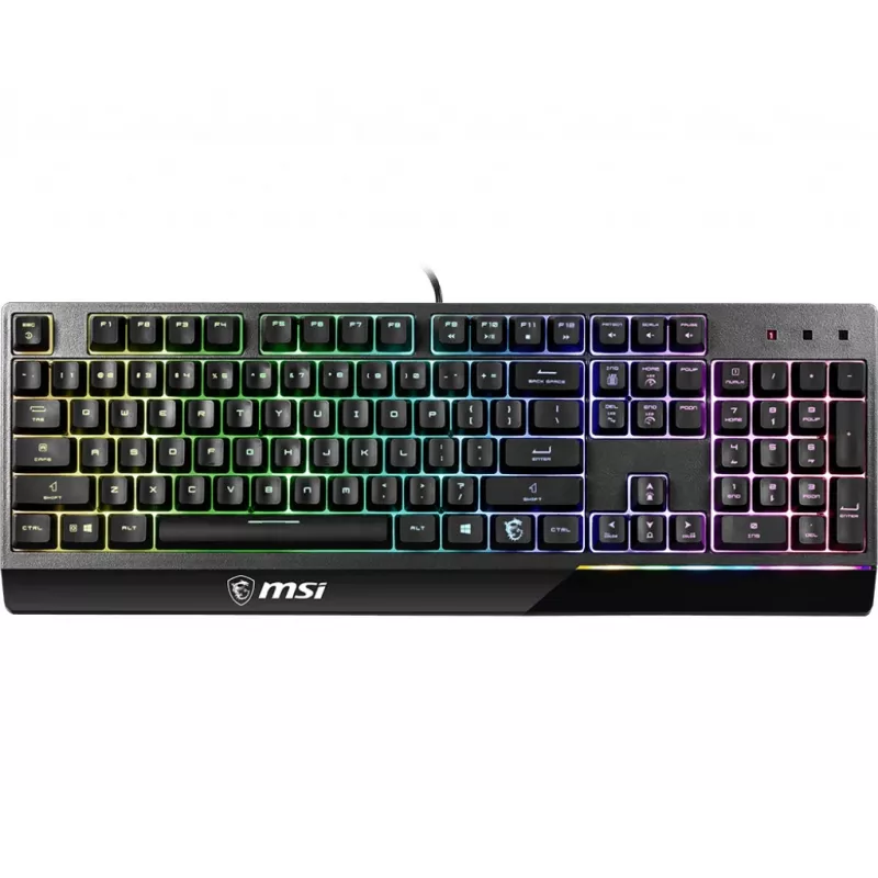 MSI VIGOR GK30 RGB MEMchanical Gaming klaviatūra ' DE Layout, MECH. Membrane switches, 6-Zone RGB Lighting, RGB Mystic Light, water repellent klaviatūra design'
