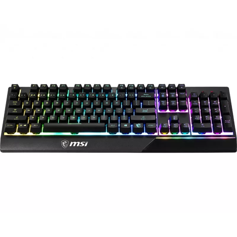 MSI VIGOR GK30 RGB MEMchanical Gaming klaviatūra ' DE Layout, MECH. Membrane switches, 6-Zone RGB Lighting, RGB Mystic Light, water repellent klaviatūra design'