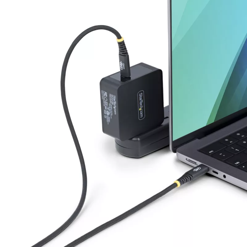 StarTech.com 1 m USB-C įkrovimo laidas, patvarus ir itin lankstus, 240 W (5 A) PD EPR, USB 2.0 nešiojamojo kompiuterio įkroviklio laidas, USB-IF sertifikuotas, tvirtas USB-C įkrovimo laidas