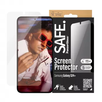 PanzerGlass SAFE. by ® ekrano apsauga Samsung Galaxy S24+ | Ultra-Wide Fit su EasyAligner