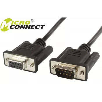 Microconnect SCSEHN3B nuoseklusis kabelis Juodas 3 m DB9 M DB9 F