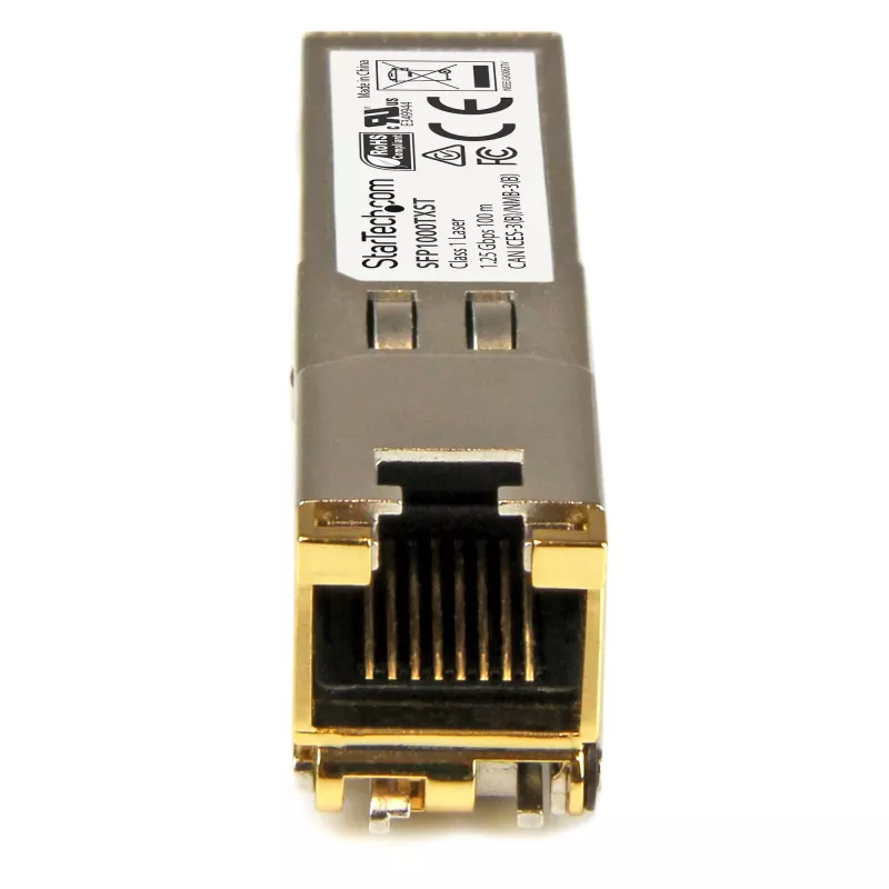 StarTech.com MSA Compliant SFP siųstuvas-imtuvas Module - 1000BASE-TX~MSA Uncoded SFP Module - 1000BASE-TX - SFP to RJ45 Cat6/Cat5e - 1GE Gigabit Ethernet SFP - RJ-45 100m