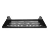 StarTech.com 2U serverio stovo lentyna, centre montuojamas universalus ventiliuojamas stovo konsolinis padėklas, skirtas 19 colių tinklo įrangos stovui, tvirto plieno, 200 svarų talpa, 14 colių gylio, juoda