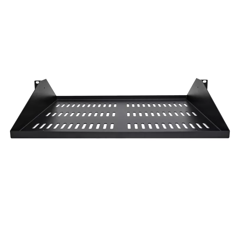 StarTech.com 2U serverio stovo lentyna, centre montuojamas universalus ventiliuojamas stovo konsolinis padėklas, skirtas 19 colių tinklo įrangos stovui, tvirto plieno, 200 svarų talpa, 14 colių gylio, juoda