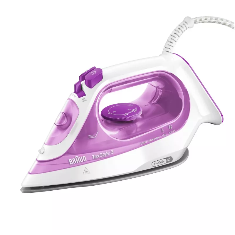 Braun TexStyle 3 SI3030PU garų lygintuvas Keraminis padas 2300 W Rožinė
