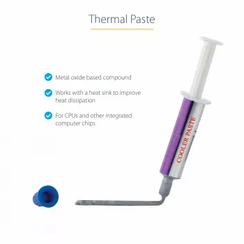 StarTech.com terminė pasta, metalo oksido junginys, pakartotinai užsandarinamas švirkštas (1,5 g), procesoriaus aušintuvo terminis tepalas