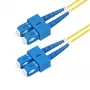 StarTech.com 3 m (9,8 pėd.) SC į SC (UPC) OS2 vienmodis dvipusis šviesolaidinis kabelis, 9/125 µm, 40G/100G plokščias, nejautrus lenkimui, maži įterpimo nuostoliai – LSZH šviesolaidinis trumpiklis
