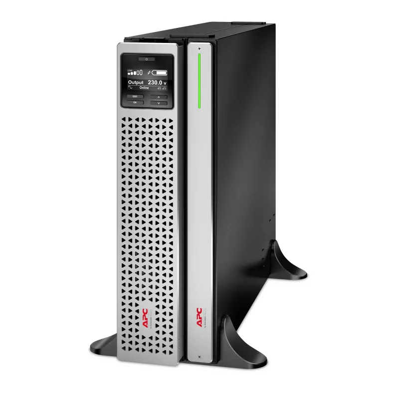 APC Smart-UPS On-Line, 1500VA, Rackmount 3U, 230V, 8x C13 IEC išvestys, SmartSlot, išplėstas veikimo laikas, su bėgių rinkiniu, su ličio jonų išorine baterija