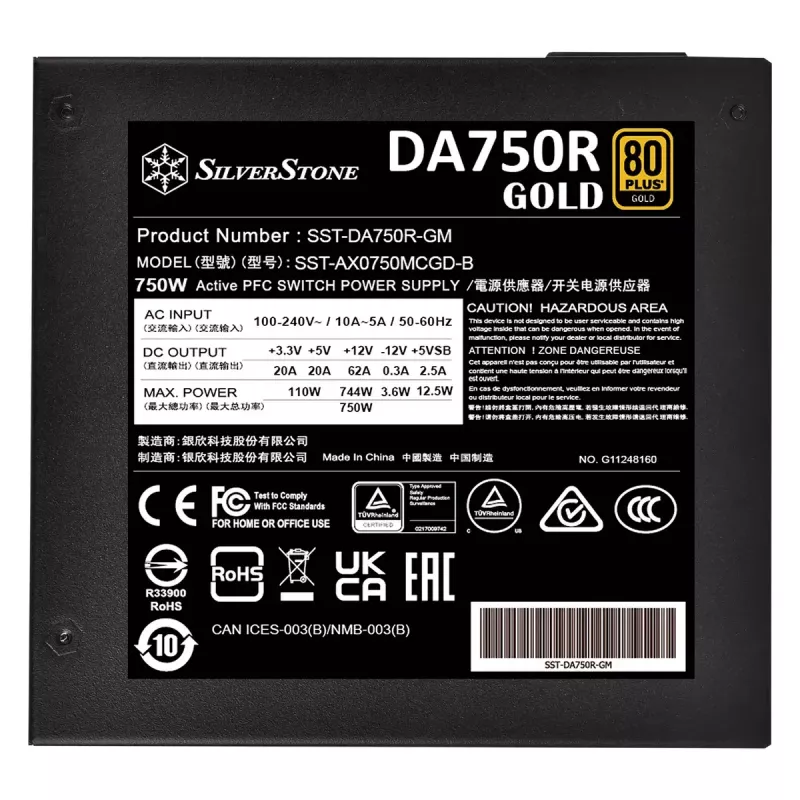 Maitinimo blokas Sidabrinėstone SST-DA750R-GMA 750 W