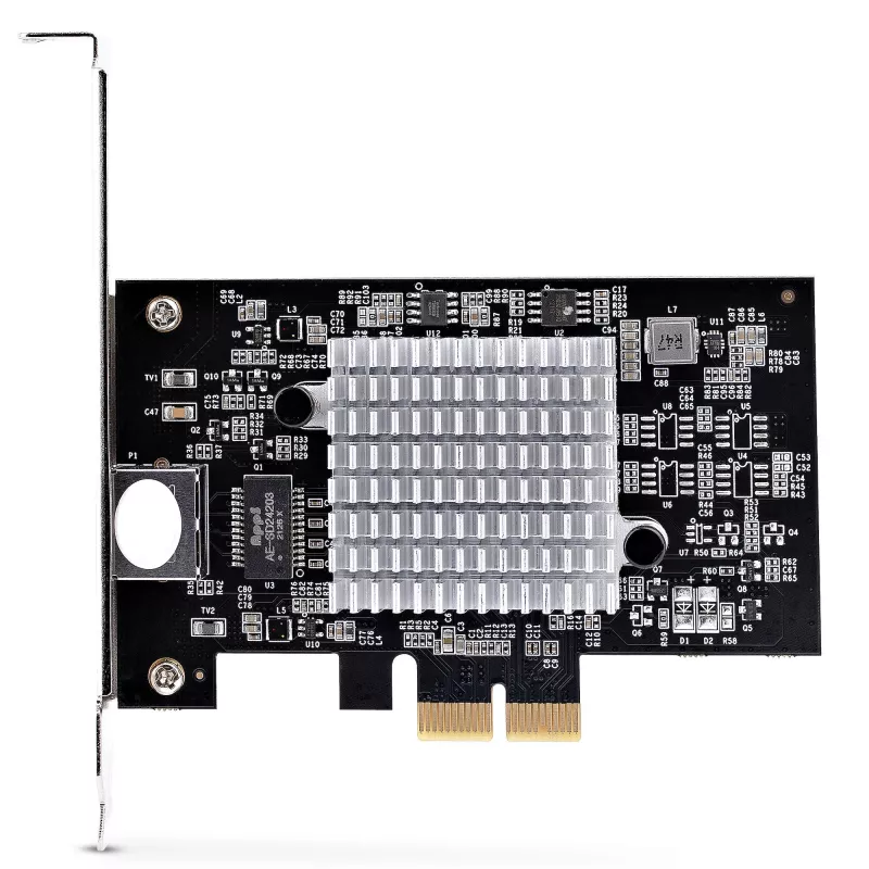 StarTech.com 1 prievado 10 Gbps PCIe tinklo adapterio kortelė, tinklo kortelė kompiuteriui / serveriui, šešių greičių PCIe eterneto kortelė su „Jumbo Frame“ palaikymu, NIC / LAN sąsajos kortelė, 10GBASE-T ir NBASE-T