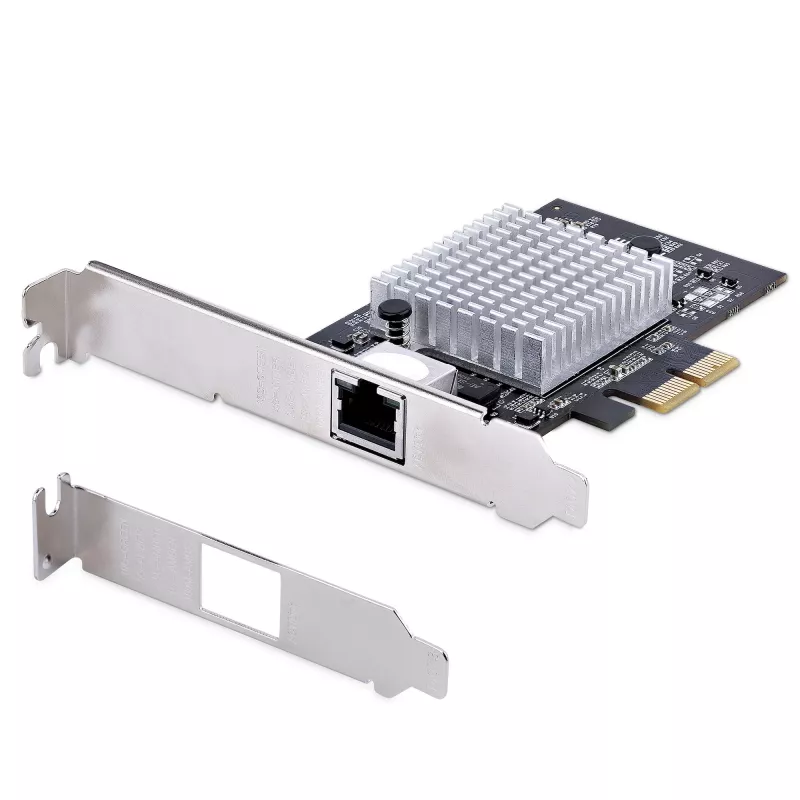 StarTech.com 1 prievado 10 Gbps PCIe tinklo adapterio kortelė, tinklo kortelė kompiuteriui / serveriui, šešių greičių PCIe eterneto kortelė su „Jumbo Frame“ palaikymu, NIC / LAN sąsajos kortelė, 10GBASE-T ir NBASE-T