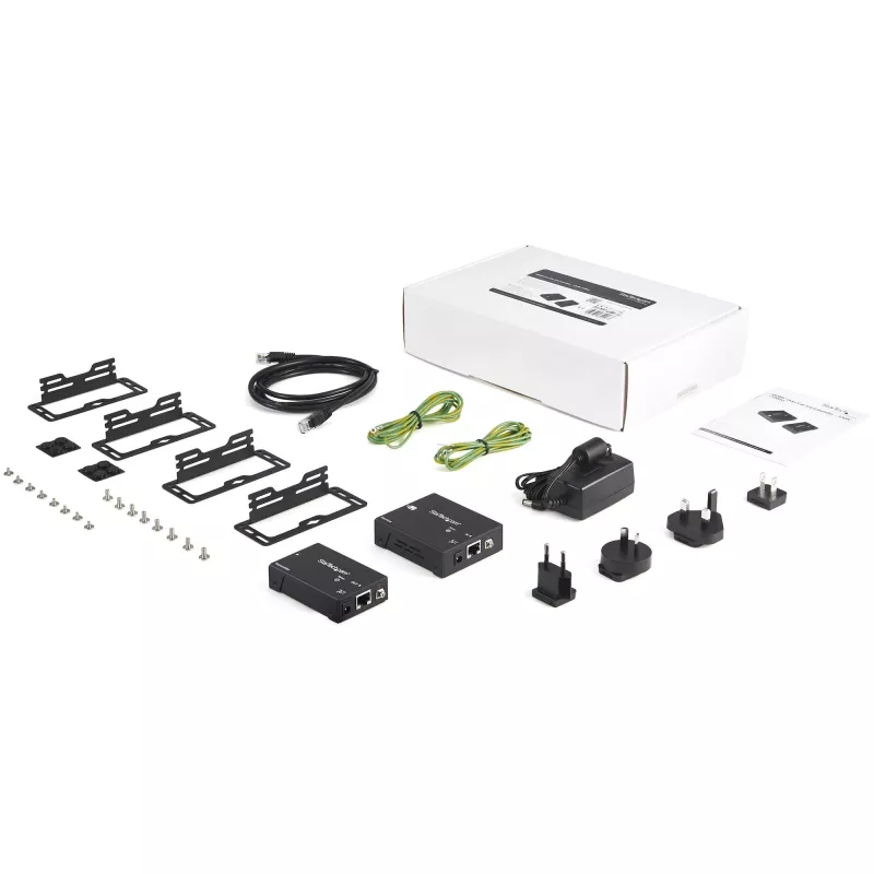 StarTech.com HDMI per CAT5e HDBaseT ilgintuvas - 4K - TAA, 4096 x 2160 pikselių, AV siųstuvas ir imtuvas, 100 m, juoda