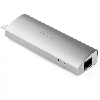 StarTech.com 3 prievadų nešiojamas USB 3.0 šakotuvas su Gigabit Ethernet – įmontuotas kabelis~3 prievadų nešiojamas USB 3.0 šakotuvas su Gigabit Ethernet – 5 Gbps – įmontuotas kabelis