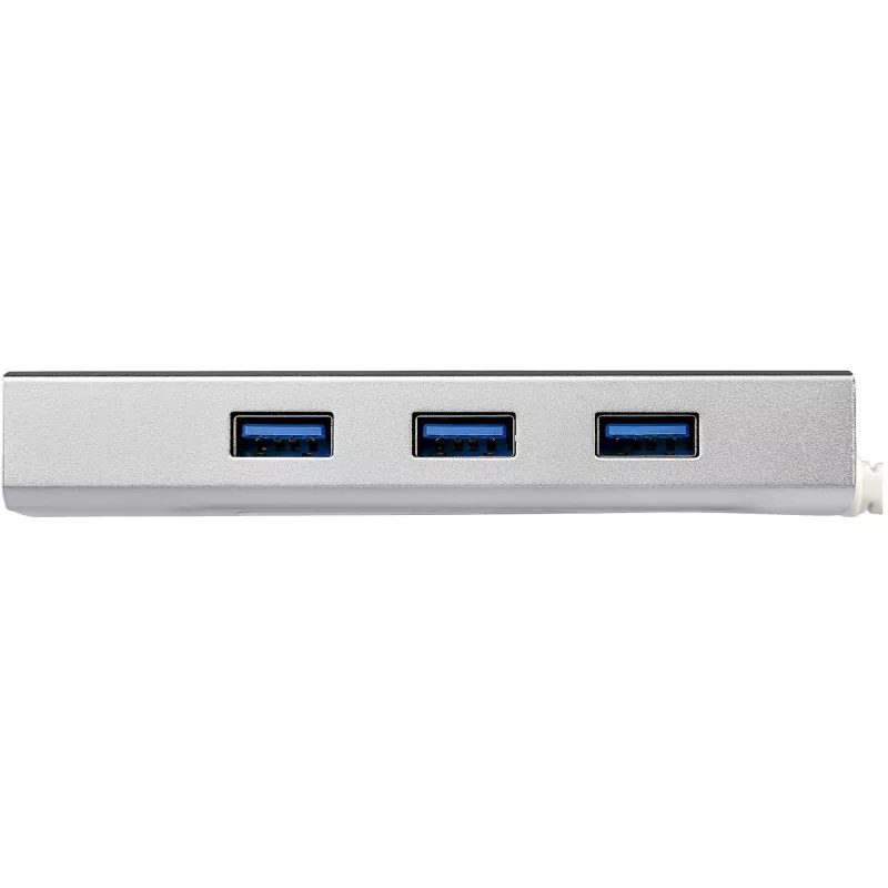 StarTech.com 3 prievadų nešiojamas USB 3.0 šakotuvas su Gigabit Ethernet – įmontuotas kabelis~3 prievadų nešiojamas USB 3.0 šakotuvas su Gigabit Ethernet – 5 Gbps – įmontuotas kabelis