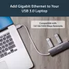 StarTech.com 3 prievadų nešiojamas USB 3.0 šakotuvas su Gigabit Ethernet – įmontuotas kabelis~3 prievadų nešiojamas USB 3.0 šakotuvas su Gigabit Ethernet – 5 Gbps – įmontuotas kabelis
