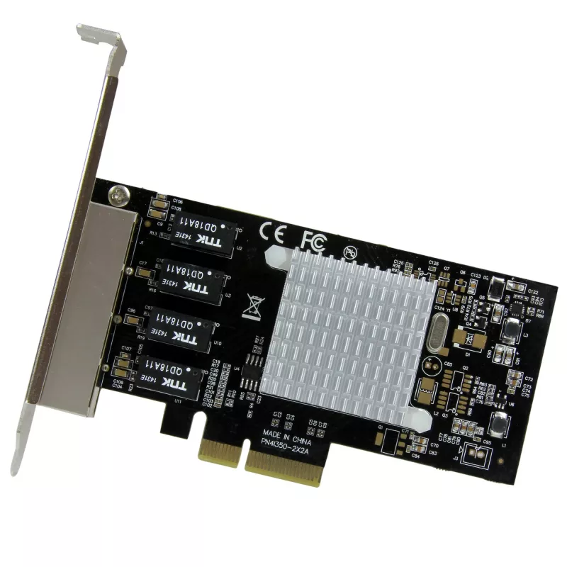StarTech.com 4 prievadų Gigabit Ethernet tinklo plokštė – PCI Express, Intel I350 NIC