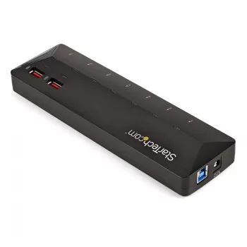 “StarTech.com” 7 prievadų USB 3.0 šakotuvas su specialiais įkrovimo prievadais – 2 x 2,4 A prievadai~7 prievadų USB 3.0 šakotuvas (5 Gb/s) su specialiais įkrovimo prievadais – 2 x 2,4 A prievadai