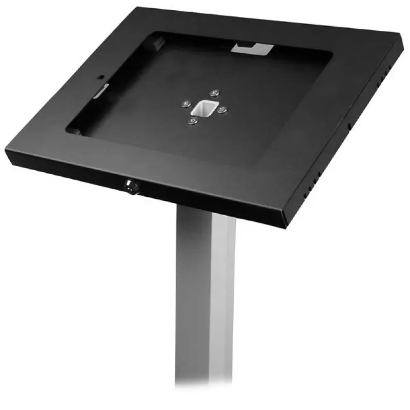 StarTech.com Secure Tablet Floor Stand - Anti-Theft, juoda, sidabrinė, planšetinis kompiuteris, daugialypės terpės stovas, aliuminis, plastikas, plienas, 1,5 kg, 24,6 cm (9,7 colio)