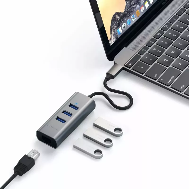 Nešiojamojo kompiuterio dokas Satechi ST-TC2N1USB31AM