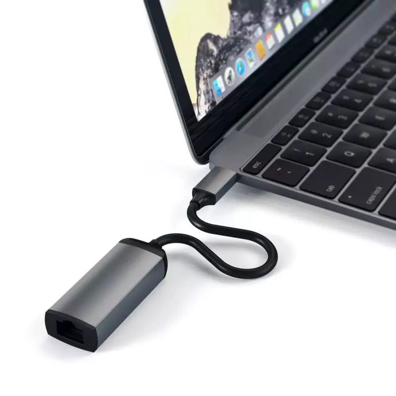 Sąsajos adapteris Satechi ST-TCENM — pilkas, 23,1 × 62,9 × 13,9 mm, 1 vnt., suderinamas su Windows/Chrome OS/macOS