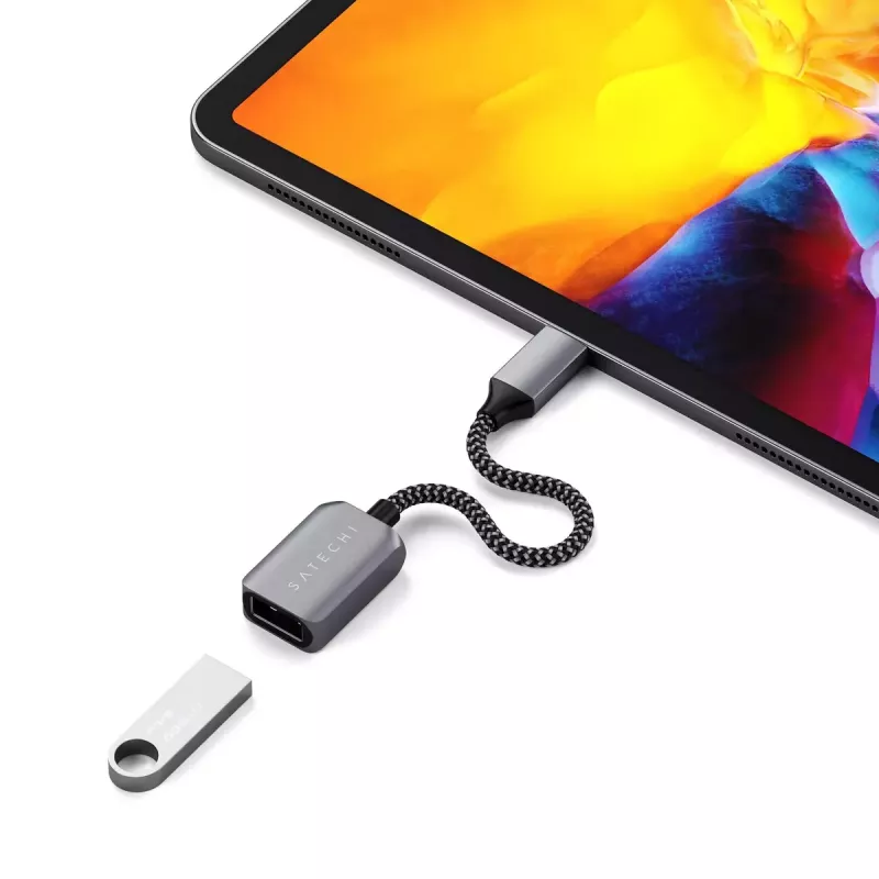 USB laidas Satechi ST-UCATCM USB C į USB A, USB 3.2 Gen 1 (5 Gbps), Pilka