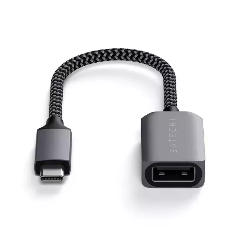 USB laidas Satechi ST-UCATCM USB C į USB A, USB 3.2 Gen 1 (5 Gbps), Pilka
