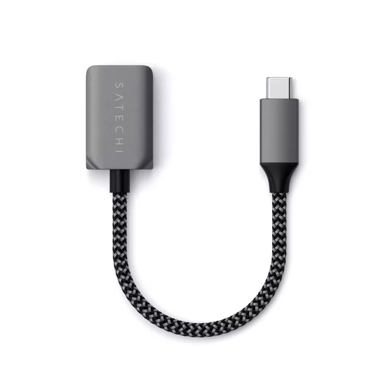 USB laidas Satechi ST-UCATCM USB C į USB A, USB 3.2 Gen 1 (5 Gbps), Pilka