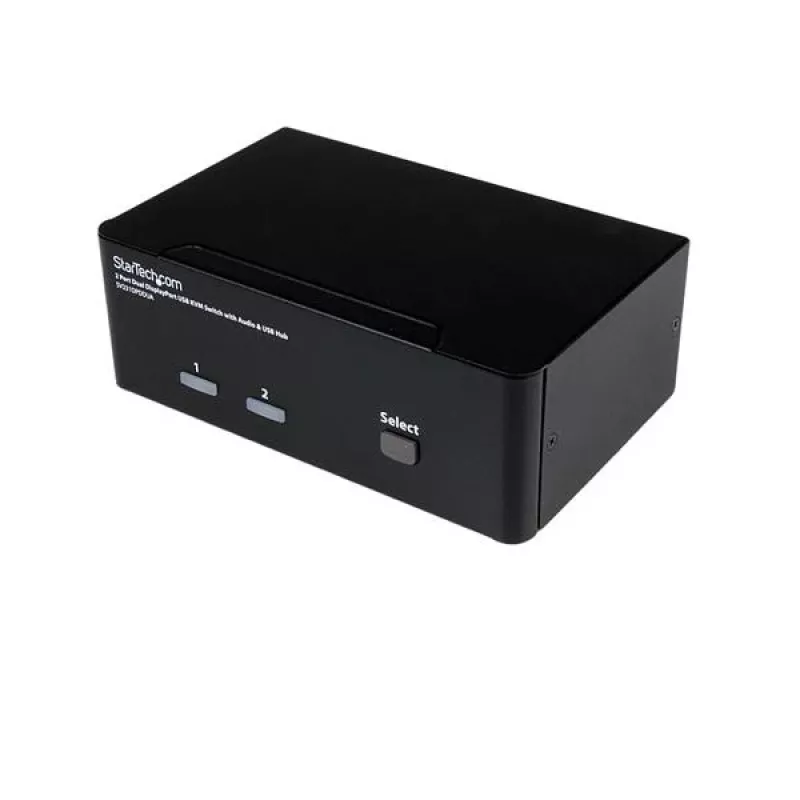 StarTech.com 2 prievadų dvigubas DisplayPort USB KVM jungiklis su garsu ir USB 2.0 šakotuvu