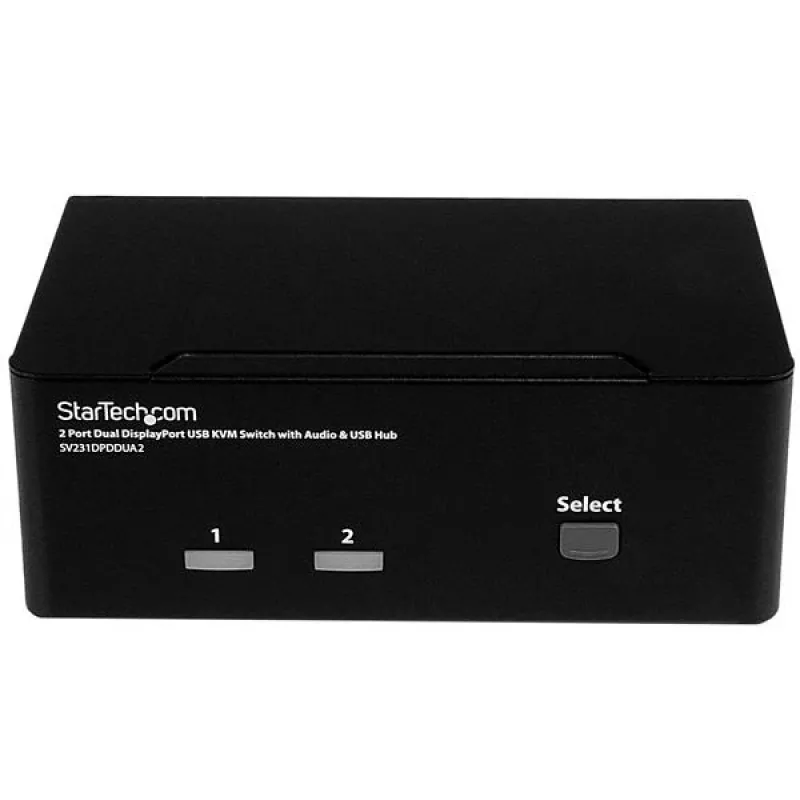 StarTech.com 2 prievadų DisplayPort dviejų monitorių KVM jungiklis – 4K 60Hz