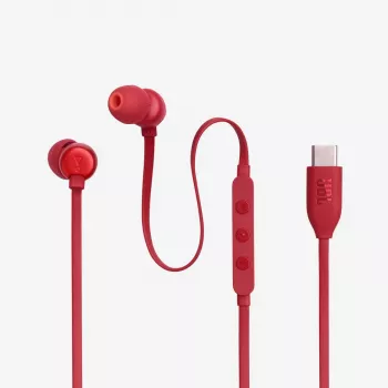 JBL Tune 310C ausinės laidinės į ausis skambučiams/muzikai USB Type-C raudonos