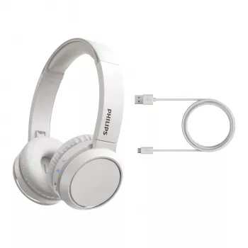 Philips 4000 serijos TAH4205WT/00 ausinės / laisvų rankų įranga Belaidės Ant galvos Skambučiai / Muzika USB Type-C Bluetooth Balta