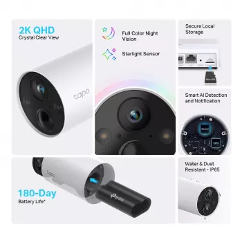 TP-Link Tapo belaidė apsaugos kamerų sistema be laidų, 1 kameros sistema