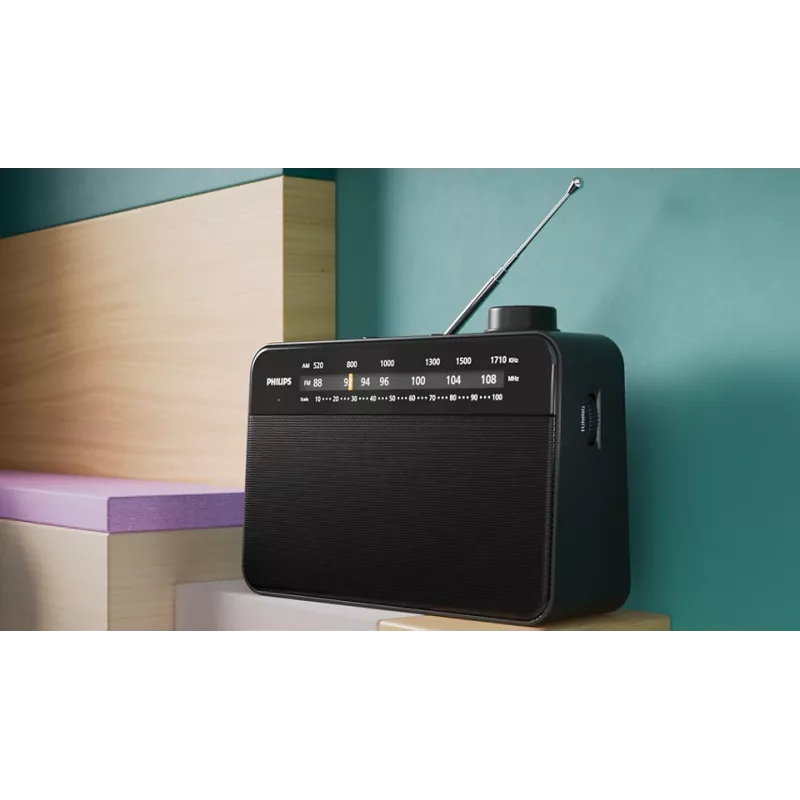 Nešiojamasis radijo imtuvas Philips TAR2509/10 Analoginis AM FM Juodas